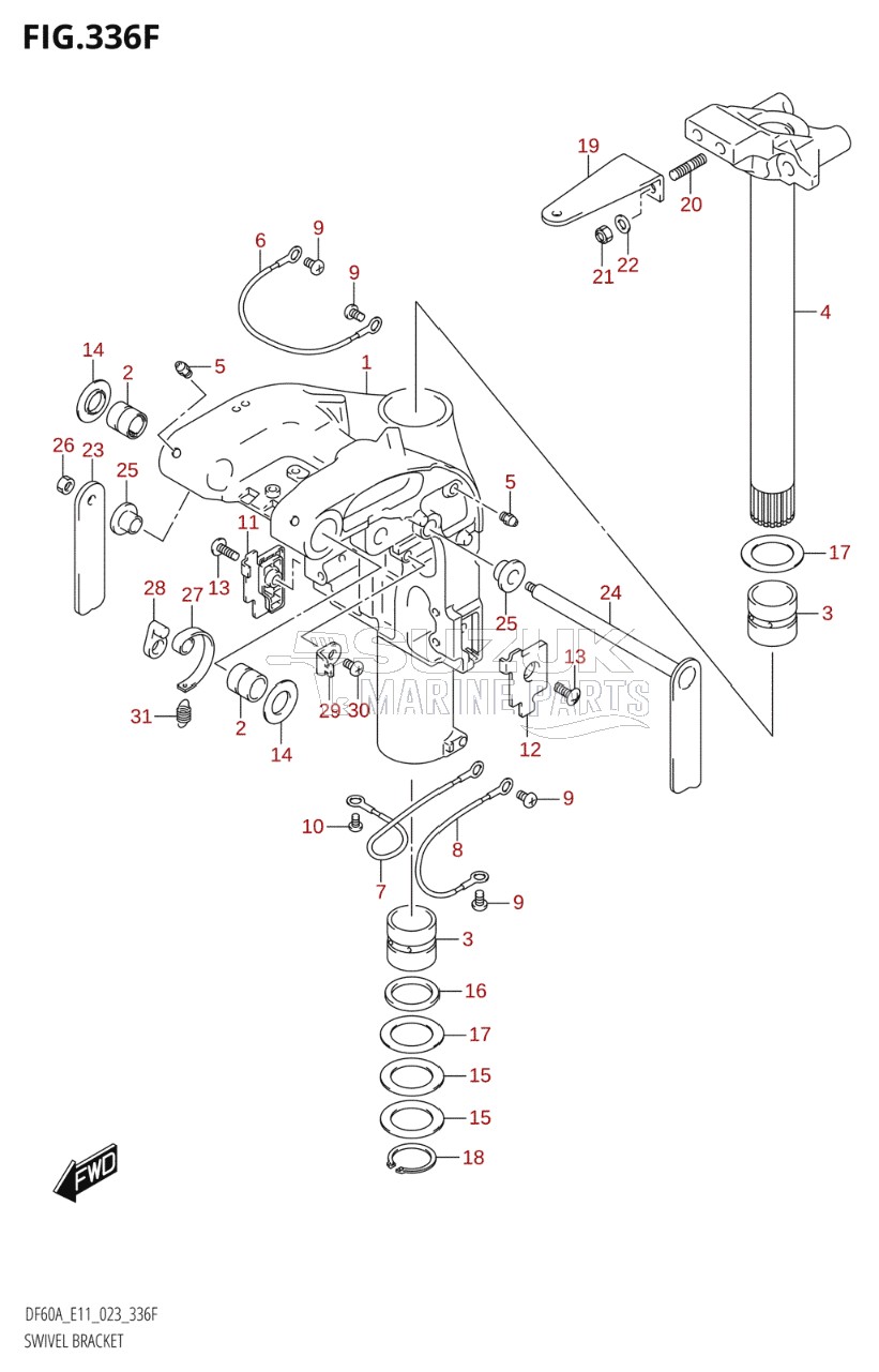 SWIVEL BRACKET (DF50AVT,DF60AVT)