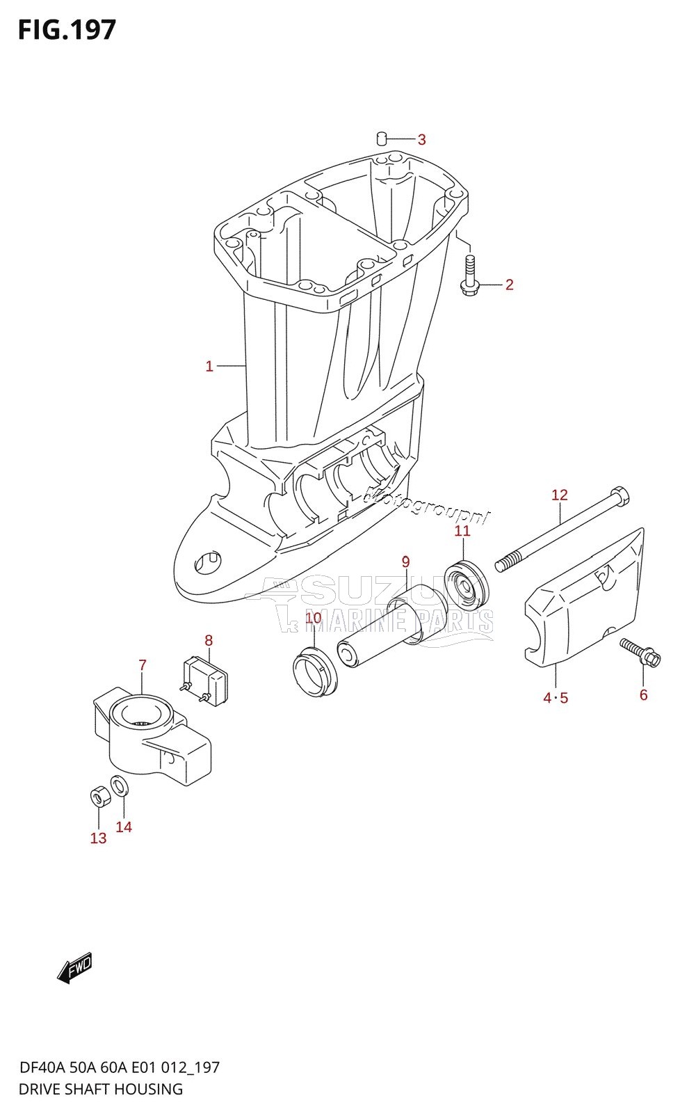 DRIVE SHAFT HOUSING (DF40A E01)