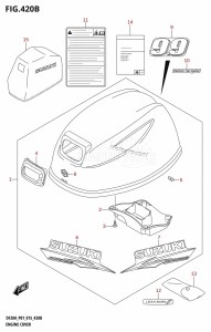 DF15A From 01504F-510001 (P01)  2015 drawing ENGINE COVER (DF9.9BR:P01)