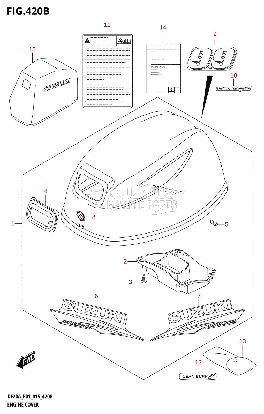 ENGINE COVER (DF9.9BR:P01)