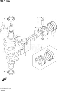 03003F-140001 (2021) 30hp P01 P40-Gen. Export 1 (DF30A   DF30AQ   DF30AR   DF30AT  DF30AT    DF30AT   DF30ATH  DF30ATH    DF30ATH) DF30A drawing CRANKSHAFT