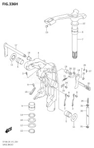 14003Z-610001 (2016) 140hp E01-Gen. Export 1 (DF140AZ) DF140AZ drawing SWIVEL BRACKET (DF140AZ:E01)