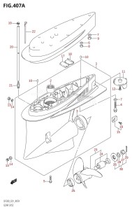 DF300 From 30002F-010001 (E01 E40)  2010 drawing GEAR CASE (DF300T)