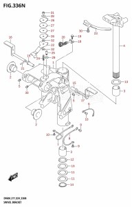 DF60AQH From 06002F-440001 (E11 - E40)  2024 drawing SWIVEL BRACKET (DF40A,DF50A)