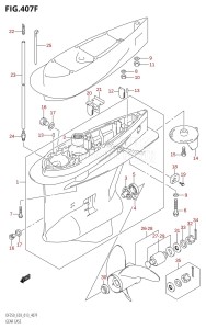 DF250Z From 25003Z-310001 (E03)  2013 drawing GEAR CASE (DF250Z:E03)