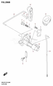 DF8A From 00801F-410001 (P01)  2014 drawing CLUTCH ROD (DF8AR,DF9.9AR)