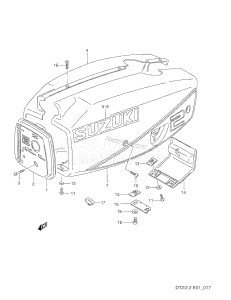 DT2 From 0201-461001 ()  1994 drawing ENGINE COVER (DT2,MODEL:89,90 /​ E13)