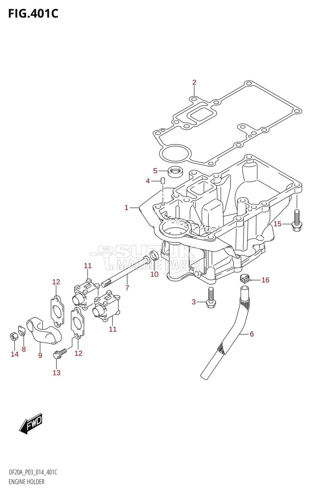 ENGINE HOLDER (DF9.9BT:P03)