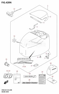 DF40A From 04003F-610001 (E01 E34)  2016 drawing ENGINE COVER (DF50AVT:E01)