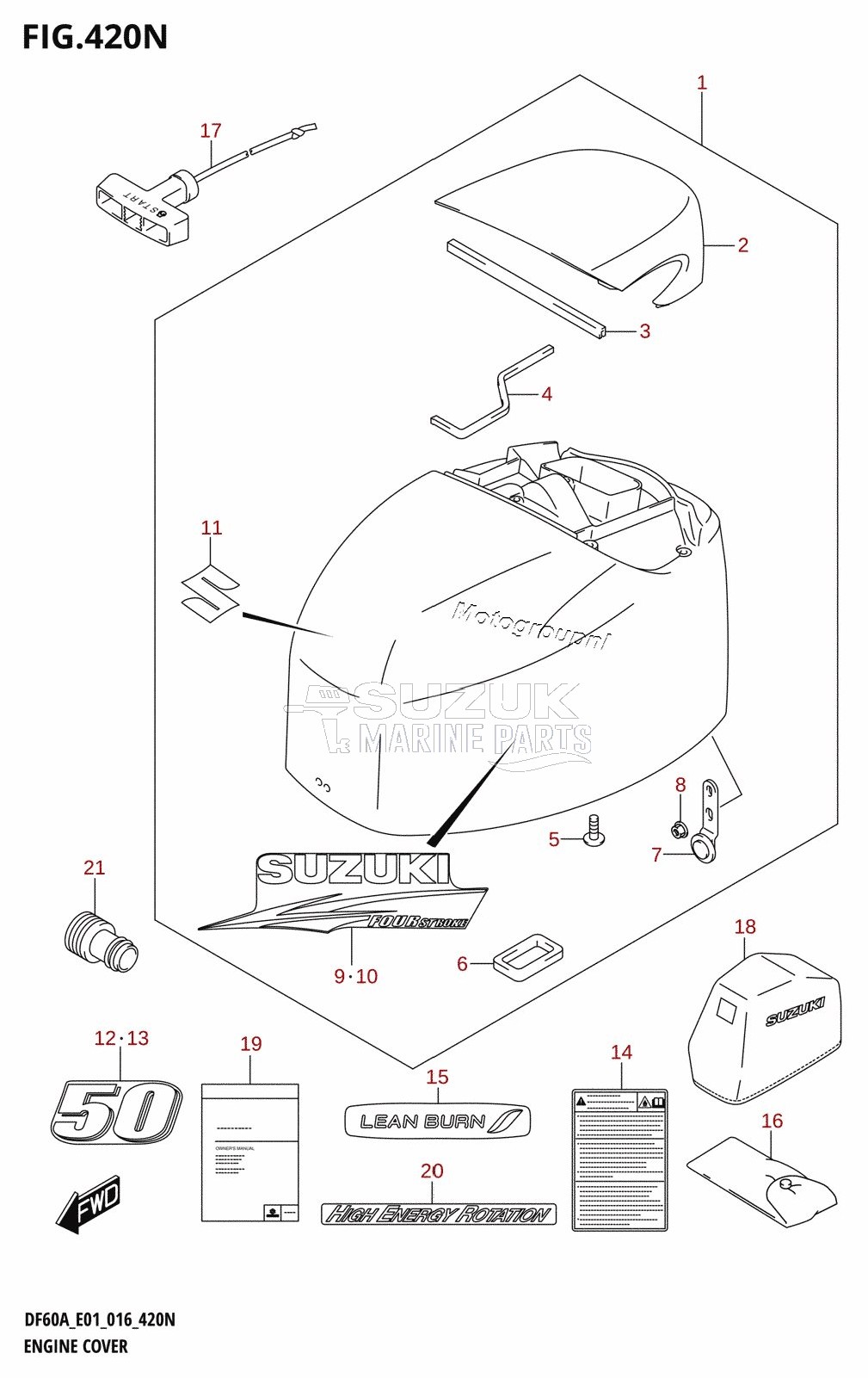 ENGINE COVER (DF50AVT:E01)