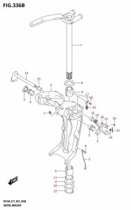 DF250 From 25003F-340001 (E11 E40)  2023 drawing SWIVEL BRACKET (X-TRANSOM,XX-TRANSOM)