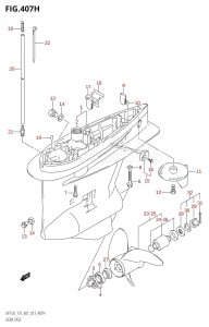 DF175Z From 17502Z-310001 (E01 E40)  2013 drawing GEAR CASE (DF175Z:E40)