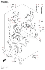 05003F-510001 (2005) 50hp E01-Gen. Export 1 (DF50A  DF50ATH) DF50A drawing HARNESS (DF40A:E01)