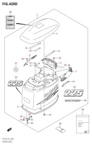 DF250 From 25001F-780001 (E01 E40)  2007 drawing ENGINE COVER ((DF225T,DF225WT,DF225Z,DF225WZ):(K10,011))