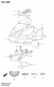 DF40A From 04003F-510001 (E01 E13)  2015 drawing RING GEAR COVER (DF50AVTH:E01)