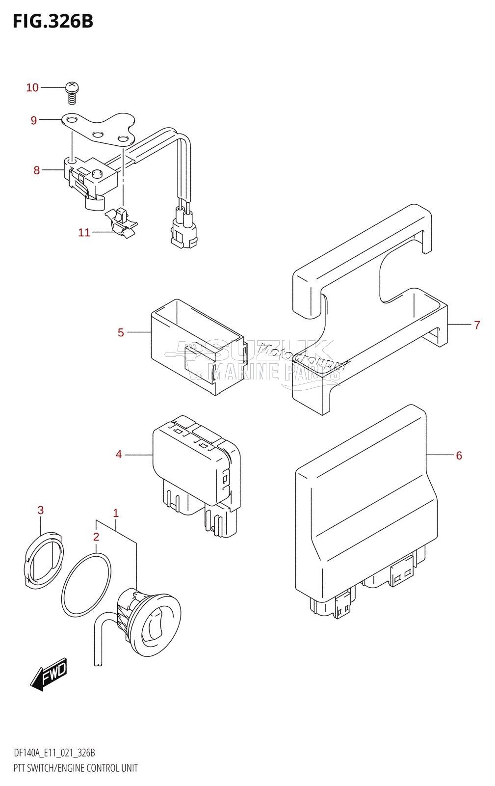 PTT SWITCH /​ ENGINE CONTROL UNIT (DF115AST,DF115AT,DF115AZ)