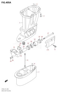 05003F-110001 (2011) 50hp E01-Gen. Export 1 (DF50AT  DF50ATH) DF50A drawing DRIVE SHAFT HOUSING (DF40AST,DF60AT,DF60ATH,DF60AWT,DF60AWTH)