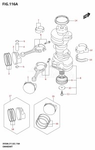 DF300B From 30003F-040001 (E11)  2020 drawing CRANKSHAFT (DF350A,DF350AMD)