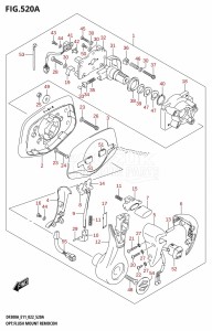 DF300A From 30002P-240001 (E11 E40)  2022 drawing OPT:FLUSH MOUNT REMOCON (020,021)