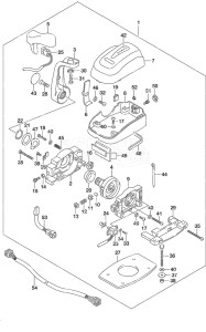 Outboard DF 300B drawing Top Mount Single