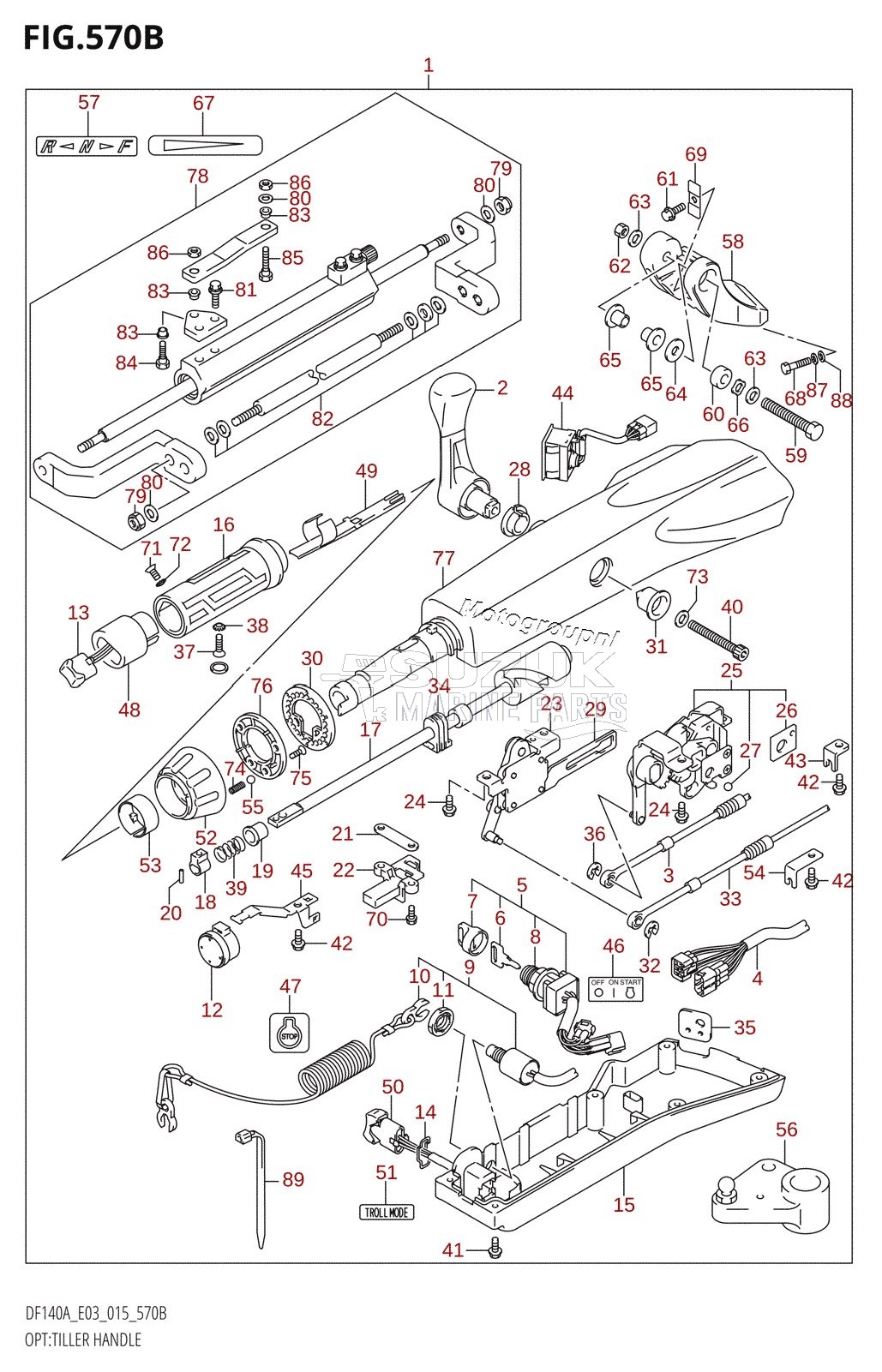 OPT:TILLER HANDLE (DF115AT:E03)