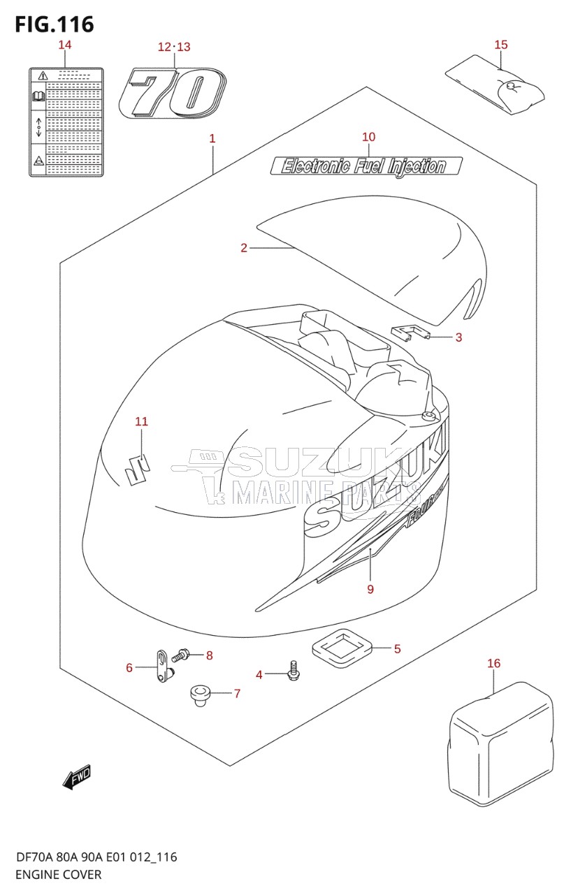 ENGINE COVER (DF70A E01)