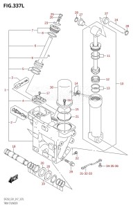 DF225T From 22503F-710001 (E01 E40)  2017 drawing TRIM CYLINDER (DF250Z:E01:(X-TRANSOM,XX-TRANSOM))