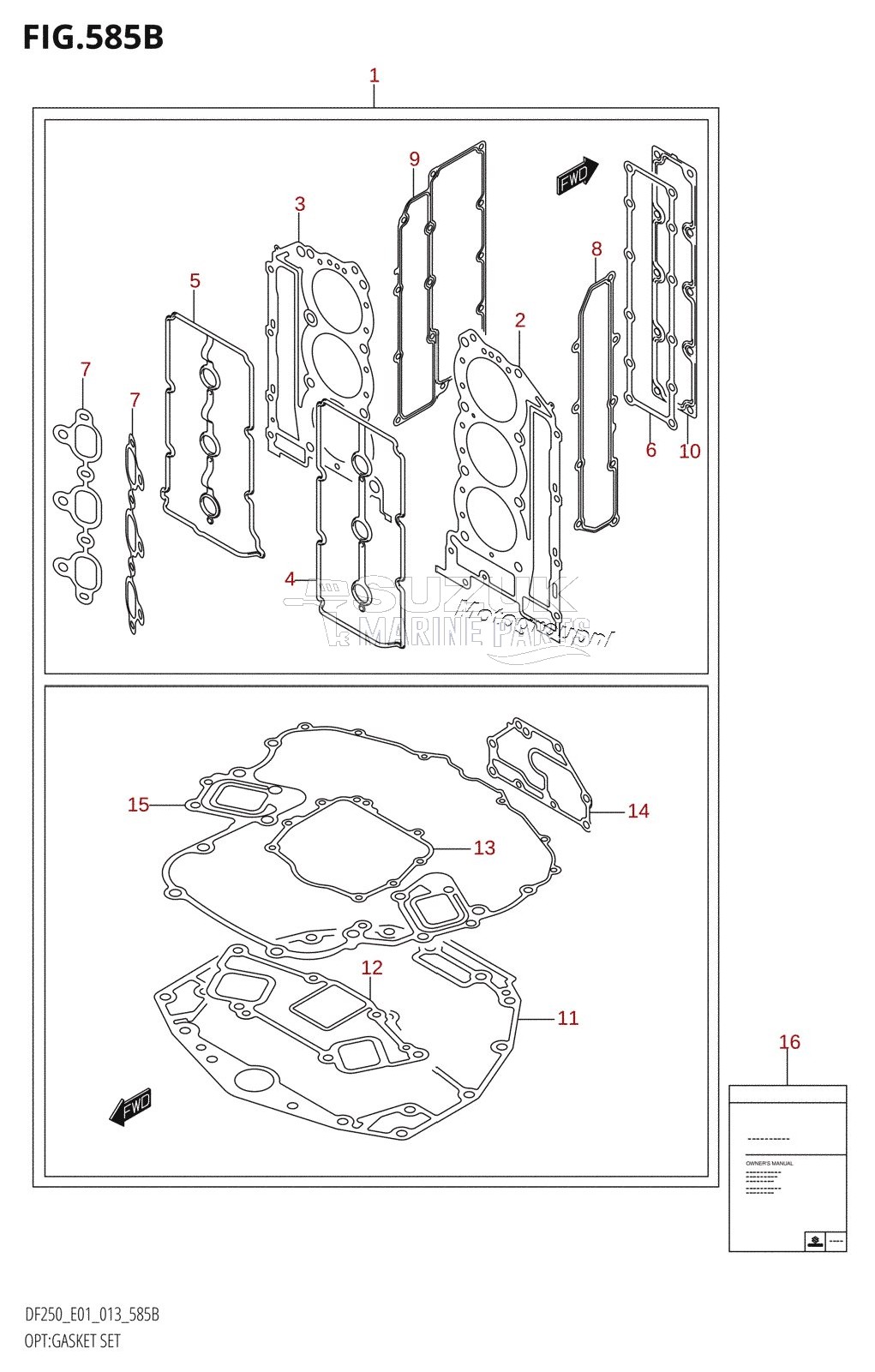 OPT:GASKET SET (DF200T:E40)