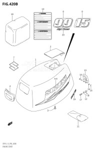 01502F-880001 (2008) 15hp P03-U.S.A (DF15K8) DF15 drawing ENGINE COVER (K10,011)