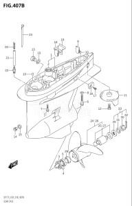 15002Z-810001 (2018) 150hp E03-USA (DF150Z) DF150Z drawing GEAR CASE (DF150Z,DF175Z)