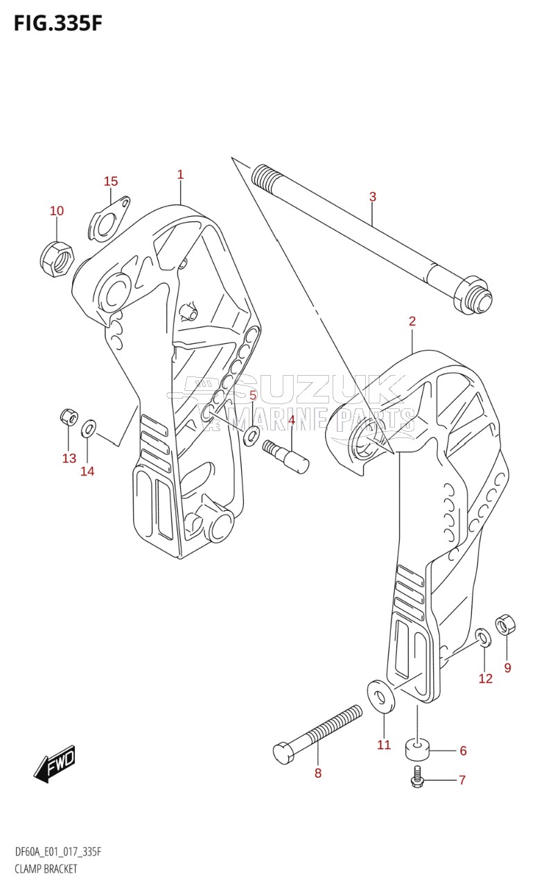 CLAMP BRACKET (DF50ATH:E01)