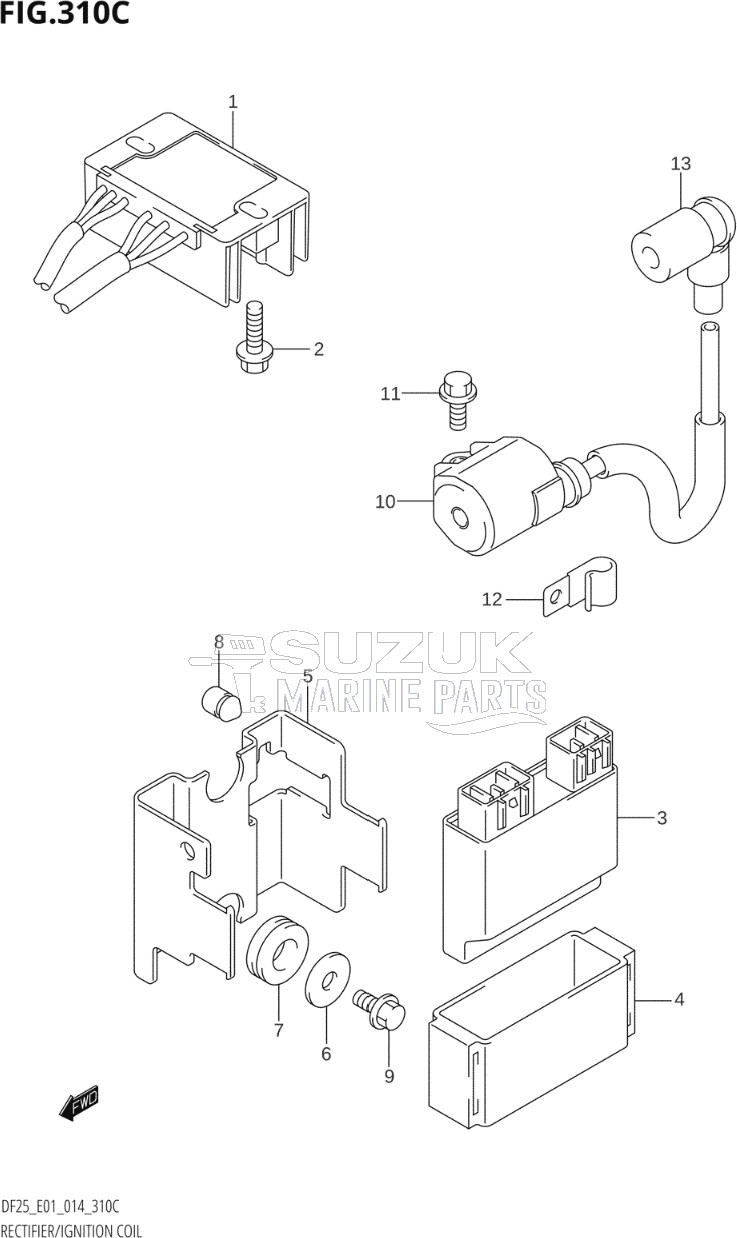 RECTIFIER / IGNITION COIL (DF25Q:E01)