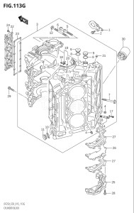 20002F-510001 (2005) 200hp E03-USA (DF200T  DF200Z) DF200 drawing CYLINDER BLOCK (DF250ST:E03)