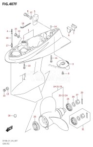 DF115AZ From 11503Z-610001 (E01 E3 E11 E40)  2016 drawing GEAR CASE (DF140AT:E11)