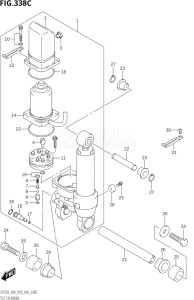 02504F-610001 (2016) 25hp P03-U.S.A (DF25A  DF25AQ  DF25AR  DF25AT  DF25ATH) DF25A drawing TILT CYLINDER (DF30AT:P03)