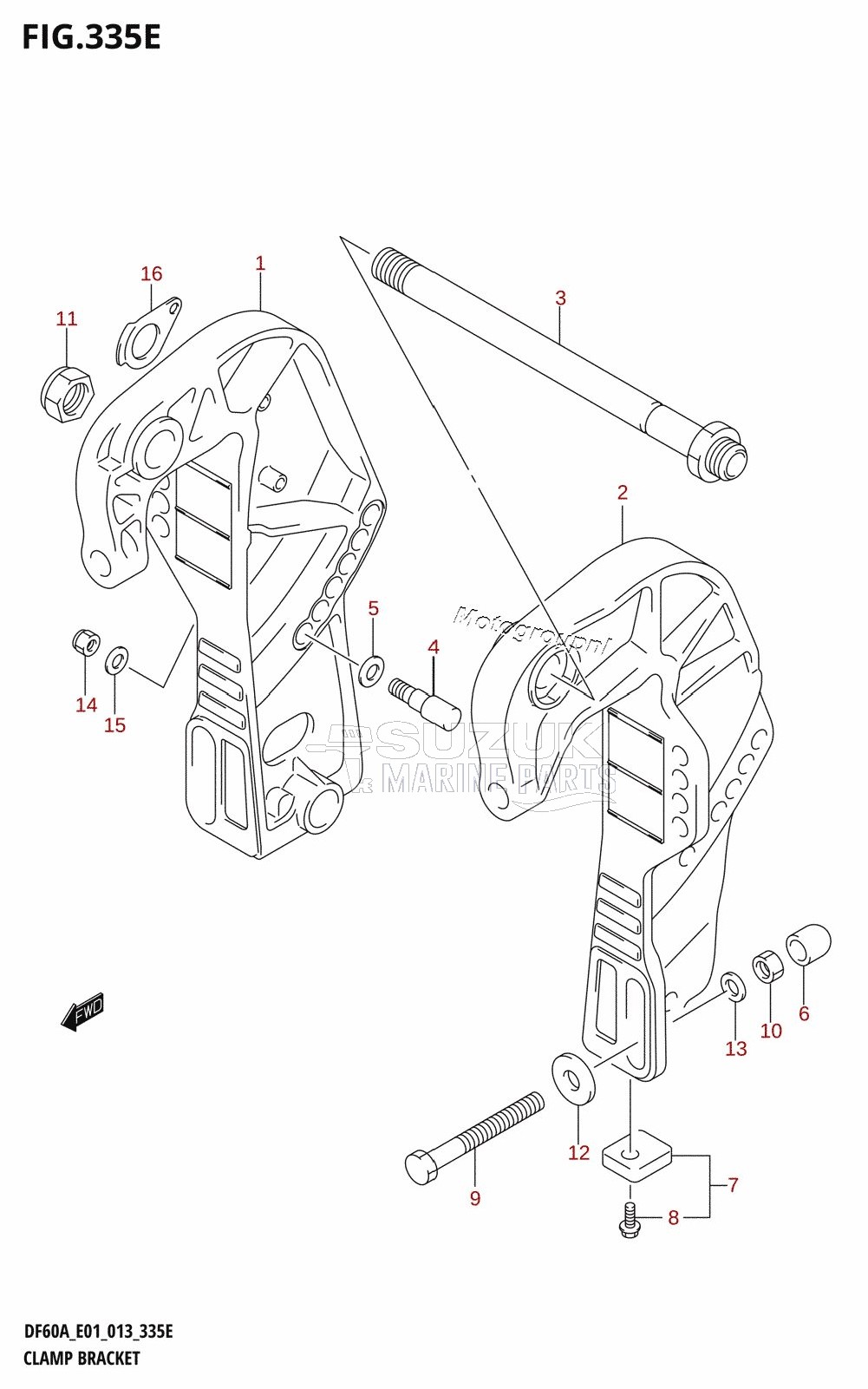 CLAMP BRACKET (DF50A:E01)