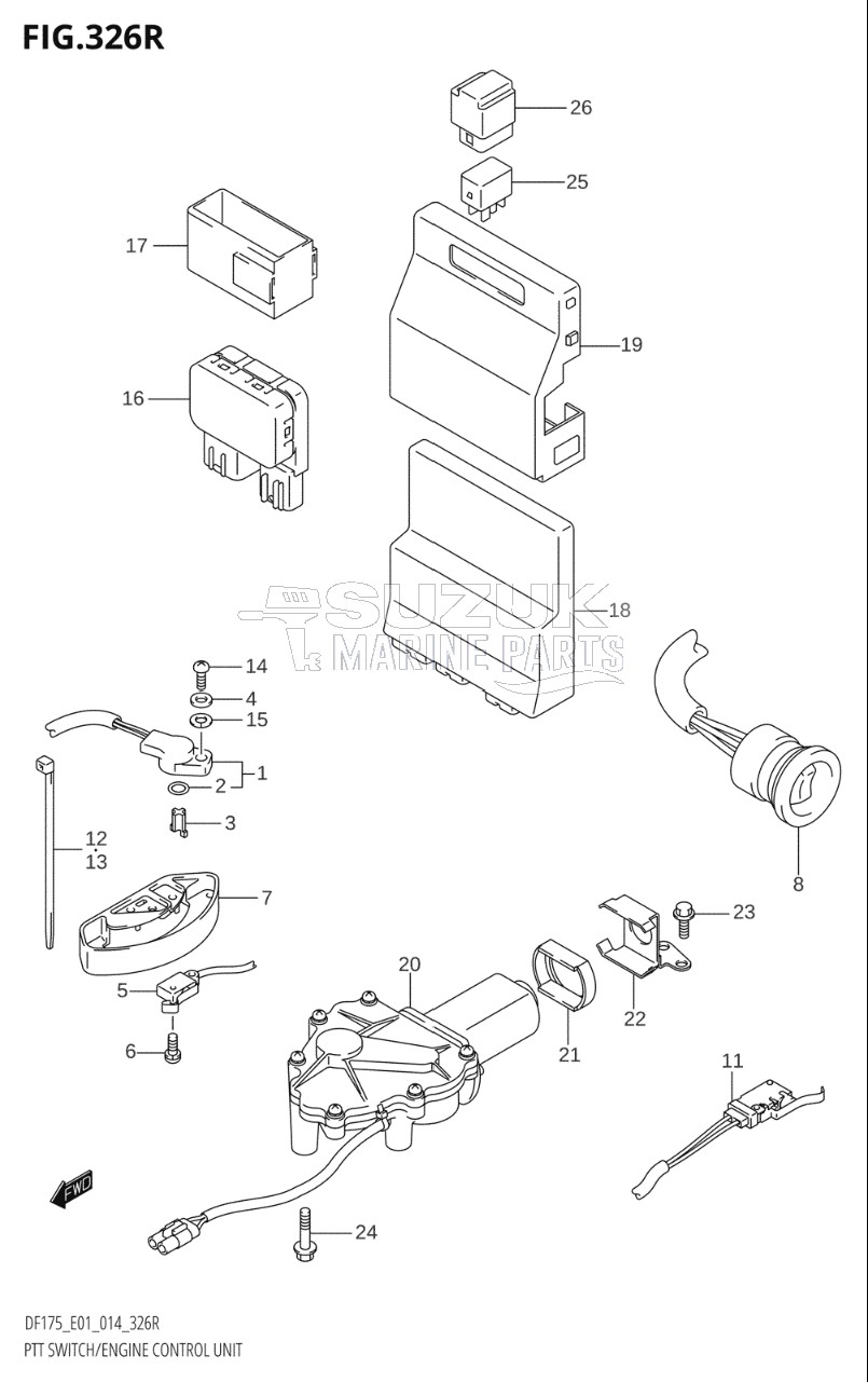 PTT SWITCH / ENGINE CONTROL UNIT (DF175ZG:E01)