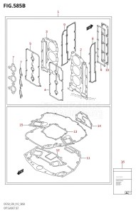 DF225Z From 22503Z-210001 (E03)  2012 drawing OPT:GASKET SET (DF200Z:E03)