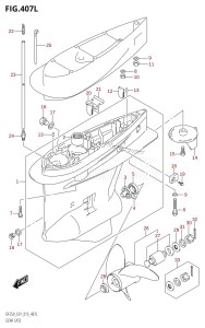 DF200 From 20002F-510001 (E01 E40)  2005 drawing GEAR CASE (DF250Z:E01)