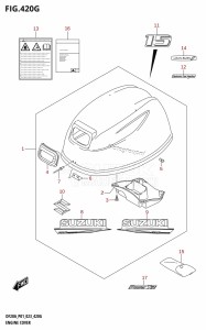 DF20A From 02002F-240001 (E01 P01 P40)  2022 drawing ENGINE COVER ((DF15A,DF15AR,DF15AT):021)