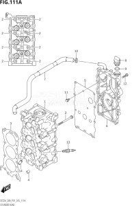 03003F-510001 (2005) 30hp P01 P40-Gen. Export 1 (DF30A  DF30AQ  DF30AR  DF30AT  DF30ATH) DF30A drawing CYLINDER HEAD