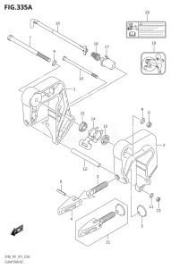 00801F-910001 (2019) 8hp P01-Gen. Export 1 (DF8A  DF8AR) DF8A drawing CLAMP BRACKET (DF8A,DF9.9A)