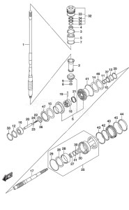 DF 300AP drawing Transmission S/N 610001 to 612132