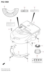 DF175T From 17502F-210001 (E03)  2012 drawing SILENCER /​ RING GEAR COVER (DF175Z:E03)