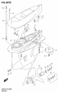 DF225T From 22503F-240001 (E40)  2022 drawing GEAR CASE (DF250T)