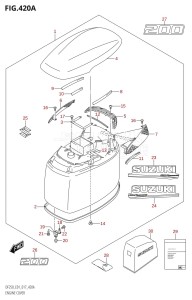 DF225T From 22503F-710001 (E01 E40)  2017 drawing ENGINE COVER (DF200T:E01,DF200Z:E01)