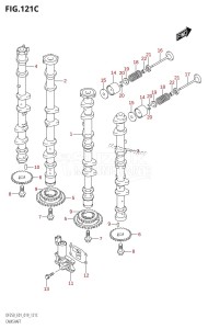 DF225Z From 22503Z-910001 (E01 E40)  2019 drawing CAMSHAFT (DF250T,DF250Z)