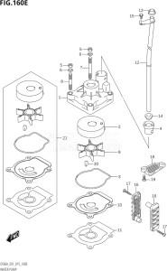 05003F-510001 (2005) 50hp E01-Gen. Export 1 (DF50A  DF50ATH) DF50A drawing WATER PUMP (DF50A:E01)