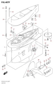 DF200 From 20002F-910001 (E01 E40)  2019 drawing GEAR CASE (DF225Z,DF250Z)