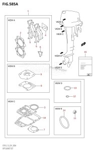 DT9.9 From 00993-251001 (E01 E13 E40)  2002 drawing OPT:GASKET SET